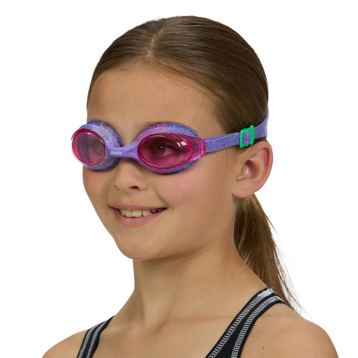 Zoggs Bondi Remix Junior Swimming Goggles - Violet/Pink/Pink Tint