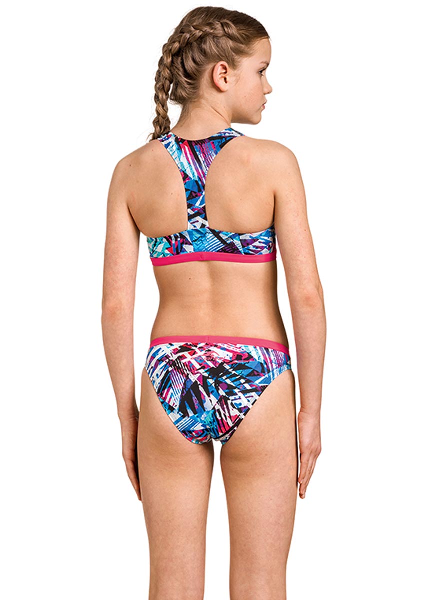 Aquafeel Bikini de bain Colour Quake Racerback pour fille - blanc / bleu