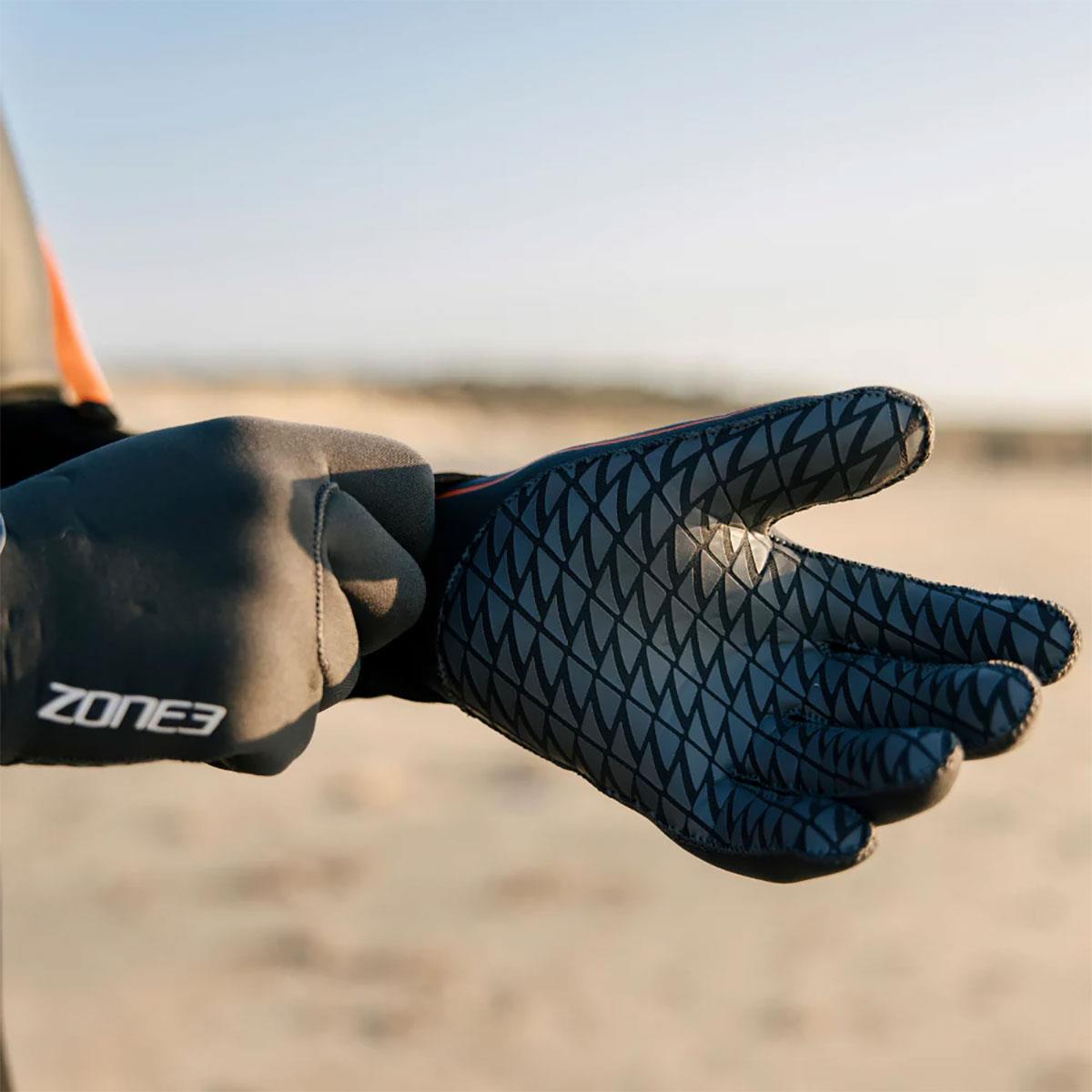 Zone3 Active-Flex Swim Glove - Grey / Orange