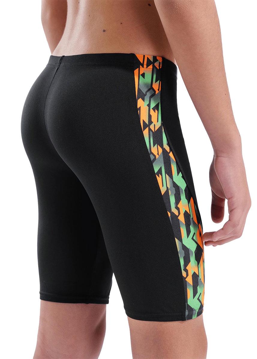 Arena Boys Print Jammer Black / Orange / Multi 