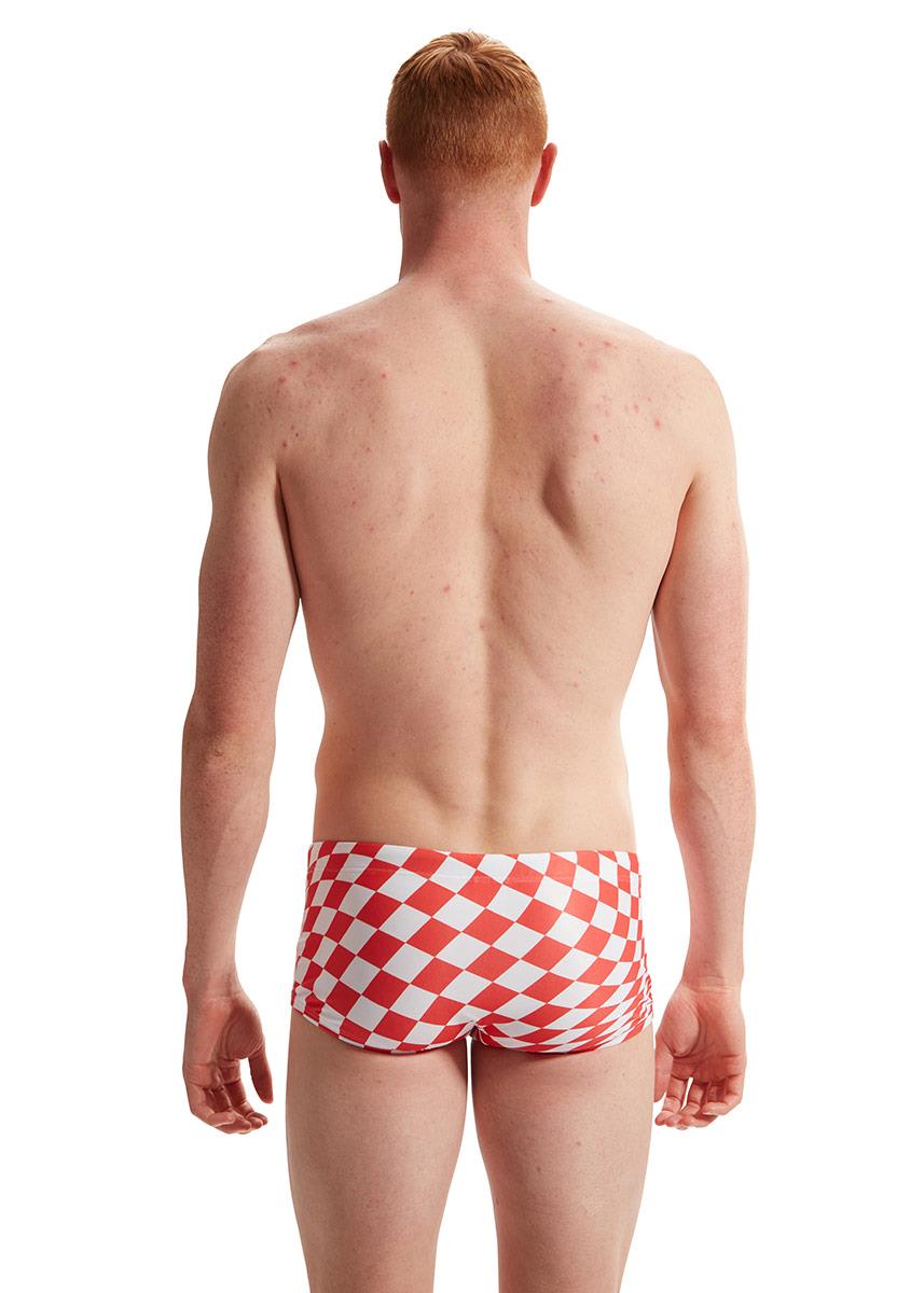 Speedo Kratke hlače z digitalno zastavo - rdeče / bele barve - 17 cm