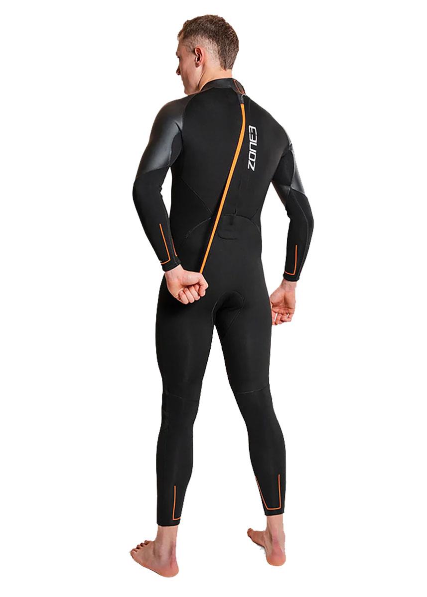 Zone3 Men's Active-Flex Wetsuit - Black / Orange 
