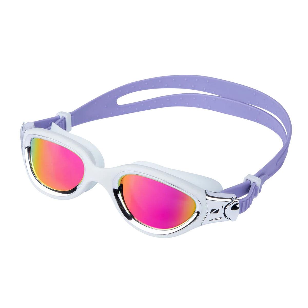Zone3 Venator-X Polarised Swim Goggles - White / Silver / Lilac