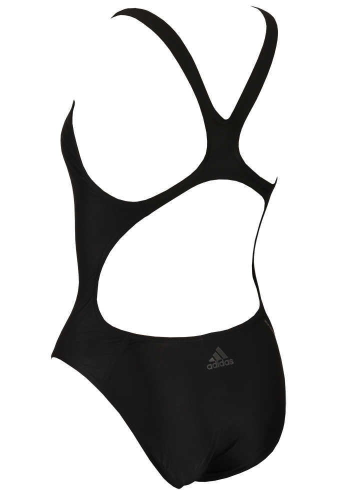 Adidas Girls Lineage Swimsuit - Black / Shock Red