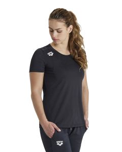 Arena Womens Solid T-Shirt - Black