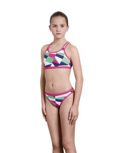 Aquafeel Meitenes Digital Splash mini bikini ar muguras šķērsgriezumu
