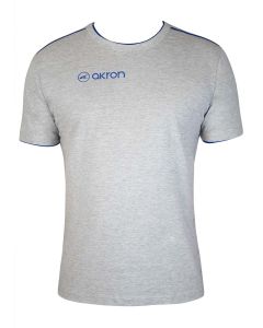 Akron New Orleans Cotton T-shirt - Grey / Royal Blue -Front view