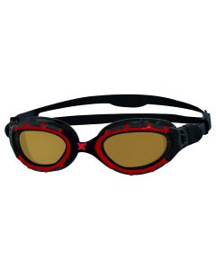 Zoggs Predator Flex Polarised Ultra Goggles - Red/Black/Copper Polarized