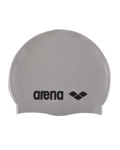 Arena Classic Silicone Junior Cap - Silver