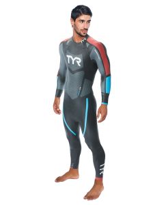 TYR Men's Category 3 Wetsuit - Black/Silver