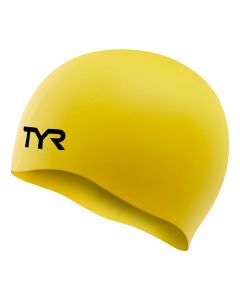 TYR Adult Silicone Wrinkle-Free Swim Cap - Yellow