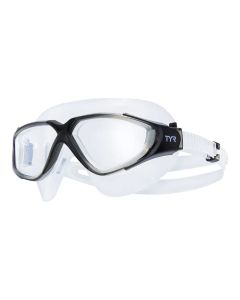 TYR Rogue Adult Fit Swim Mask - Clear/Black/Grey (transparent/noir/gris)