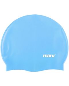 Maru Solid SIlicone Swim Caps Blue A0836