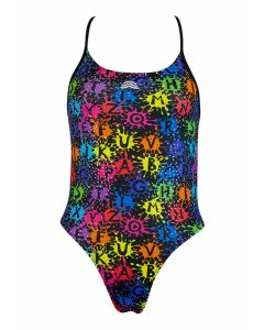 Aquarapid Girls Sirio Alphabet Foiled Swimsuit