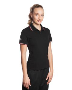 Mad Wave Women's Solid Polo - Black -Front View