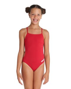 Arena Girl's Team Challenge Back Solid Swimsuit - Red/White -