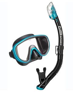 TUSA Serene Combo Snorkelling Set - Black/ Ocean Green