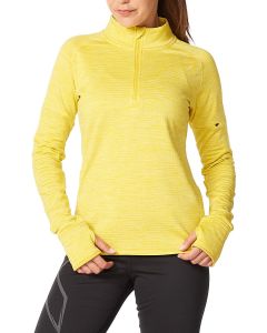 2XU Femmes Ignition 1/4 Zip - Sulpher -Front view