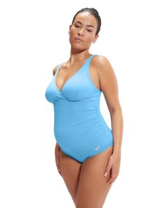 Speedo V-Neck Maternity U-Back Swimsuit - Curious Blue