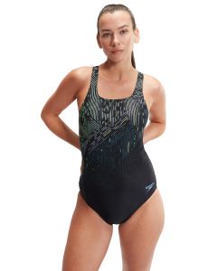 	
Speedo Digital Printed Medalist Swimsuit - Black