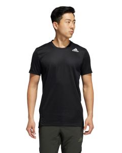 Front view of man wearing Adidas Mens Heat.Rdy Training T-Shirt - Black