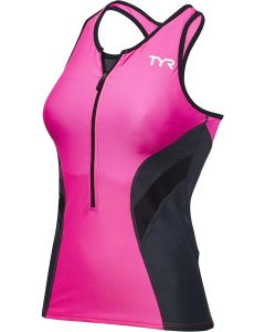 TYR Womens Competitor Tri Singlet - Pink/Grey