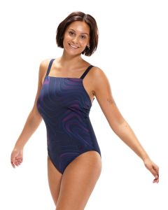 Speedo Shaping Amberglow Swimsuit - Blue / Purple