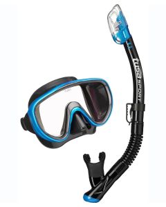 TUSA Serene Combo Snorkelling Set - Black/ Fishtail Blue