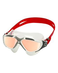 Aqua Sphere Vista Iridescent Mirrored Goggles - White/ Red