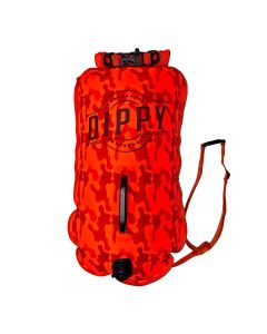 Wild Sports Dippy Camo 28L Tow Float & Dry Bag - Orange Camo