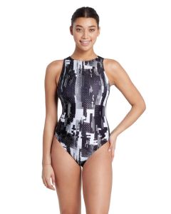 Zoggs Shimmer Hi Front Swimsuit - Front view