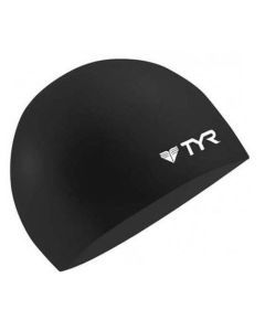 TYR Wrinkle Free Silicone Swim Caps Black (bonnet de bain en silicone infroissable)