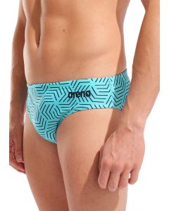 Arena Allover Swimming Briefs - Black / Water Maze Arena Allover Swimming Briefs - Black / Water Maze