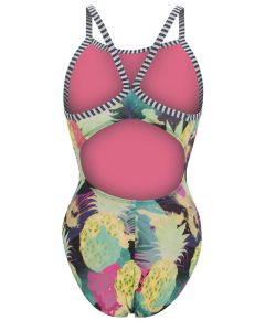 Uglies Girl's Aloha V-2 Back Swimsuit - Yellow / Pink