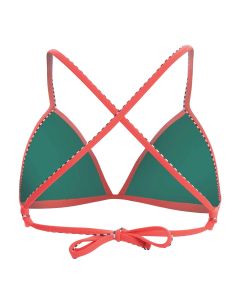 Uglies Revibe Solid Triangle Bikini Top - Coral 