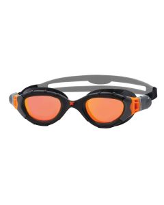 Zoggs Predator Flex Titanium Mirrored Goggles - Grey / Black / Orange Zoggs Predator Flex Titanium Mirrored Goggles - Grey / Black / Orange