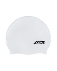 Zoggs Silicone Swim Cap - White