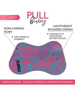 Maru Swirl Pull Buoy - Blue / Pink