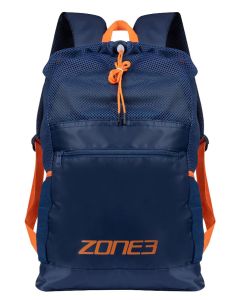 Zone3 Large Mesh Training 19L Backpack - Navy Blue / Orange