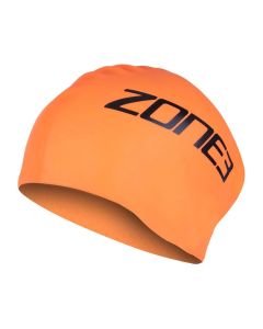 Zone3 Long Hair Swim Cap - Hi-Viz Orange