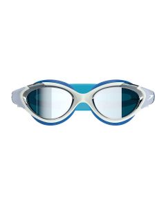 Speedo Biofuse 2.0 Womens Mirrored Goggles - Light Honeydew / Cobalt / Silver Mirror