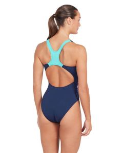 Zoggs Liquidity Actionback Swimsuit - Navy / Multi