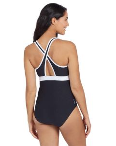 Zoggs Dakota Crossback Swimsuit - Navy / White