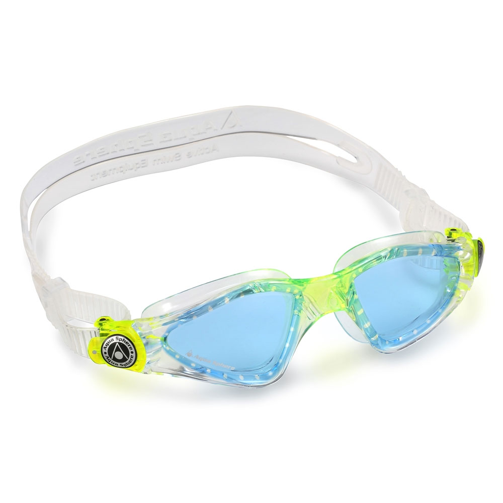 Aquasphere Kayenne JR Blue Lens Goggles - Clear / Lime