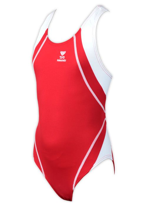 nike red swimming costume