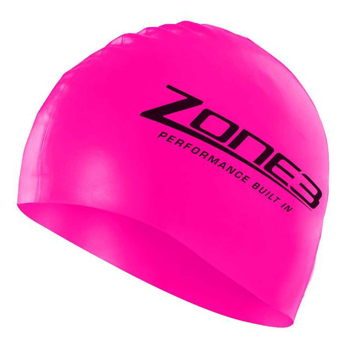 Zone3 Silicone Swim Cap - Hi Vis Pink