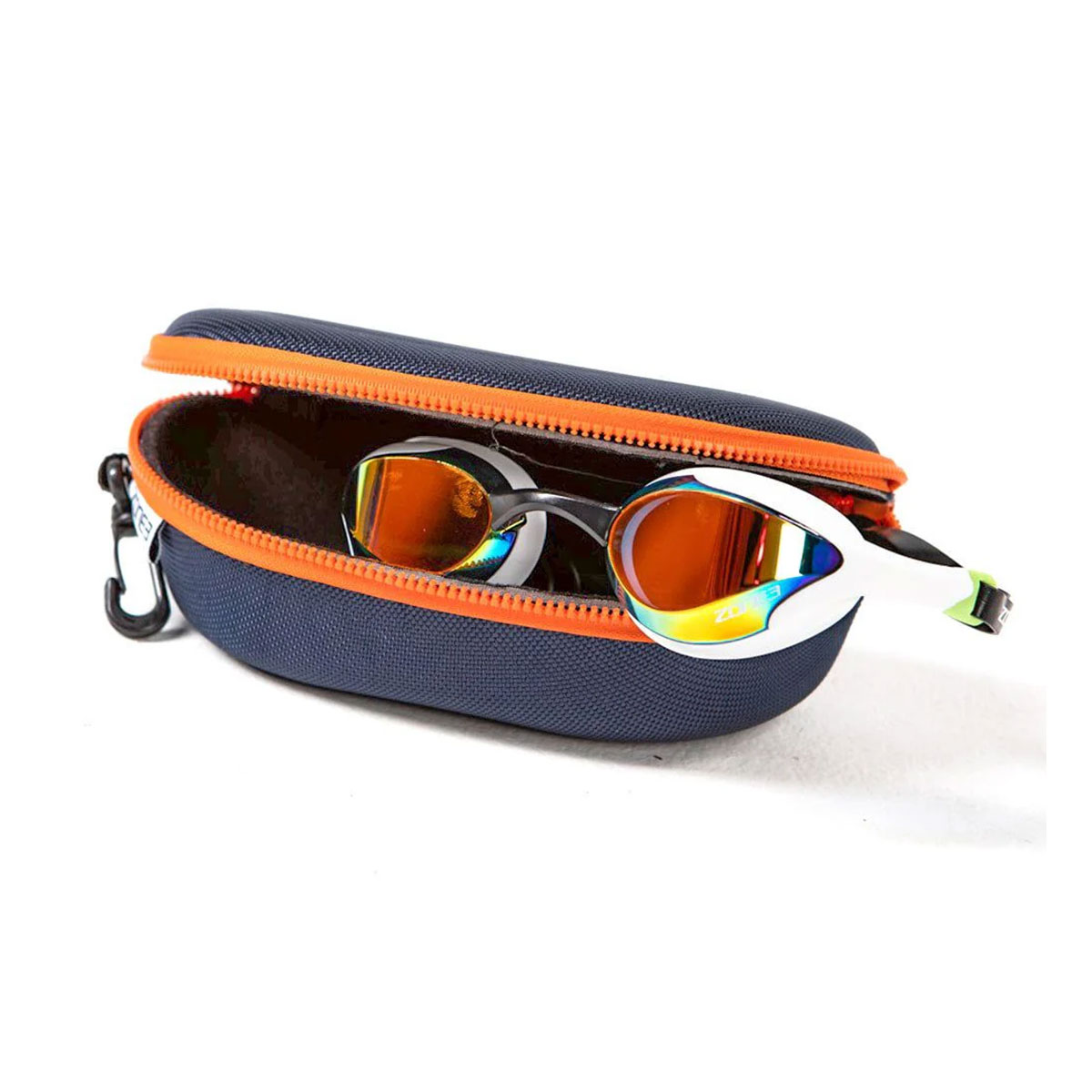 Zone3 Protective Swim Goggle Case - Navy / Orange