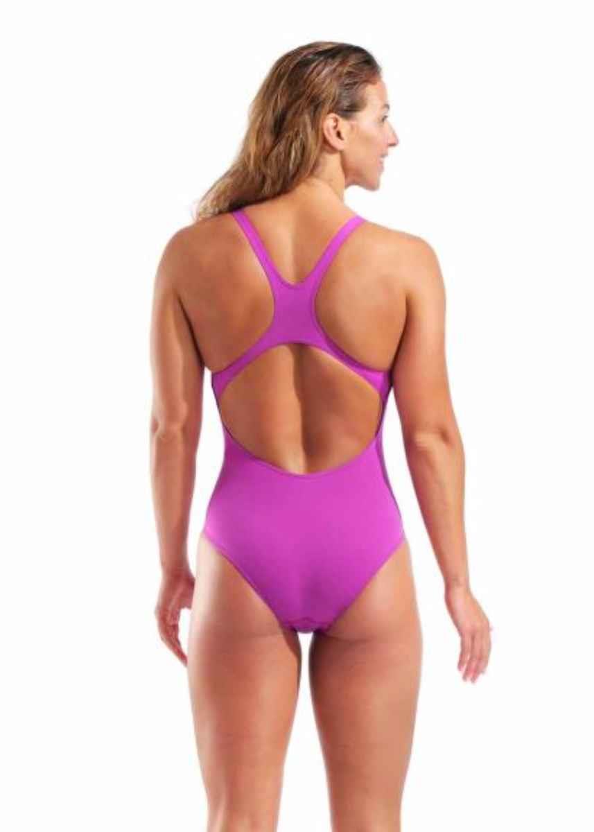 Arena Team Swim Pro Solid Swimsuit - Fuchsia / Green