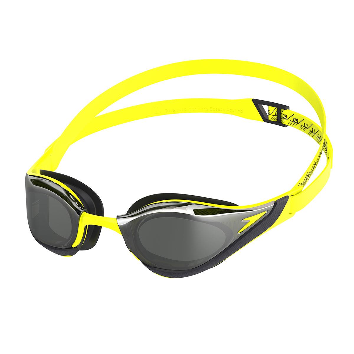 hide36☆ Speedo Fastskin Hyper Elite Mirror Goggles - Black / Grey