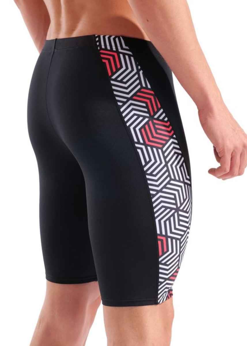 Arena Mens Geometry Jammer - Black / Multi